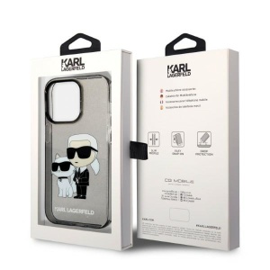 Husa pentru iPhone 14 Pro Max - Karl Lagerfeld Hardcase Glitter (KLHCP14XHNKCTGK) - Karl&Choupette - Img 8