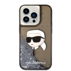 Husa pentru iPhone 14 Pro Max - Karl Lagerfeld Hardcase Glitter (KLHCP14XLNKHCK) - Karl Head - Img 3
