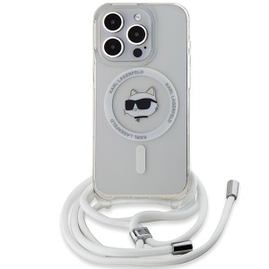 Husa pentru iPhone 14 Pro Max - Karl Lagerfeld IML MagSafe (KLHMP14XHCCHNT) - Transparent Choupette Head&Cord - Img 2