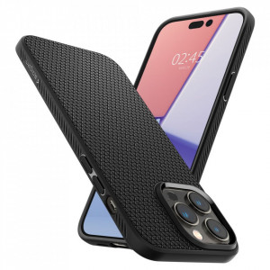 Husa pentru iPhone 14 Pro - Spigen Liquid Air - Matte Black - Img 3