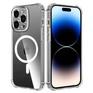 Husa pentru iPhone 14 Pro - Techsuit Shockproof Clear Silicone MagSafe - Clear - Img 1