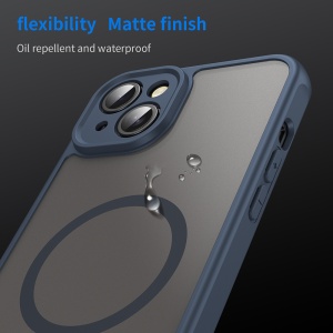 Husa pentru iPhone 14 - Techsuit HaloFrost II MagSafe - Navy Blue - Img 6