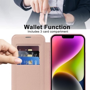 Husa pentru iPhone 14 - Techsuit SmartMag Book Case - Pink - Img 5
