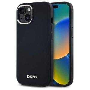 Husa pentru iPhone 15 Plus - DKNY Hardcase Plain Logo MagSafe (DKHMP15MPSCMCLK) - Black - Img 1