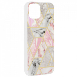 Husa pentru iPhone 15 Plus - Techsuit Marble Series - Pink Hex - Img 6
