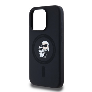 Husa pentru iPhone 15 Pro - Karl Lagerfeld Silicone MagSafe (KLHMP15LSCMKCRHK) - Karl&Choupette - Img 5