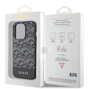 Husa pentru iPhone 15 Pro Max - Guess GCube Stripes MagSafe (GUHMP15XHGCFSEK) - Black - Img 6