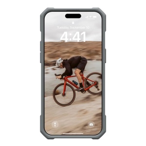 Husa pentru iPhone 15 Pro Max - UAG Essential Armor MagSafe - Silver - Img 5