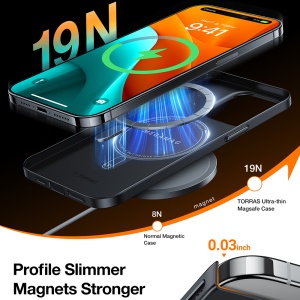 Husa pentru iPhone 15 Pro - Torras OriginFit-Mag Series - Black - Img 5