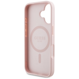 Husa pentru iPhone 16 - Guess Grained Flowers MagSafe (GUHMP16SPGNMPLMP) - Pink - Img 5