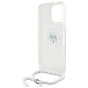 Husa pentru iPhone 16 - Karl Lagerfeld IML Crossbody MagSafe (KLHMP16SHCCHNT) - Transparent Choupette`s Head - Img 4