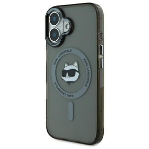 Husa pentru iPhone 16 Plus - Karl Lagerfeld IML MagSafe (KLHMP16MHLSCHK) - Metal Choupette`s Head - Img 5