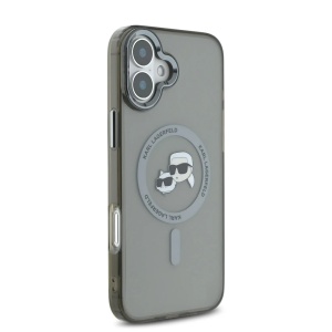 Husa pentru iPhone 16 Plus - Karl Lagerfeld IML MagSafe (KLHMP16MHLSKCK) - Metal Karl&Choupette Head - Img 4
