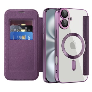 Husa pentru iPhone 16 Plus - Techsuit SmartMag Book Case - Purple