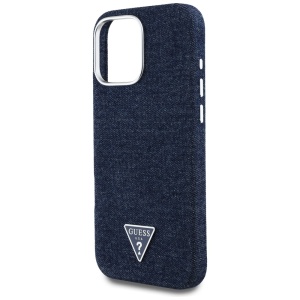 Husa pentru iPhone 16 Pro - Guess Denim Triangle Logo MagSafe (GUHMP16LRJFWTLB) - Blue - Img 10