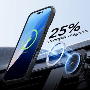 Husa pentru iPhone 16 Pro Max + Folie - ESR Classic Hybrid HaloLock Kickstand - Frosted Black - Img 2