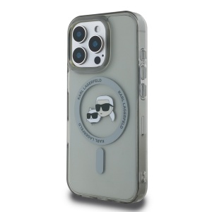 Husa pentru iPhone 16 Pro Max - Karl Lagerfeld IML MagSafe (KLHMP16XHLSKCK) - Metal Karl&Choupette Head - Img 5