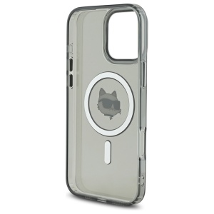 Husa pentru iPhone 16 Pro Max - Karl Lagerfeld IML MagSafe (KLHMP16XHLSCHK) - Metal Choupette`s Head - Img 4