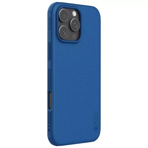 Husa pentru iPhone 16 Pro Max - Nillkin Super Frosted Shield Pro Magnetic - Blue - Img 4