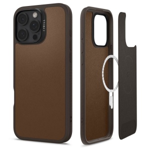 Husa pentru iPhone 16 Pro Max - Spigen Cyrill Kajuk MagSafe - Saddle Brown - Img 1