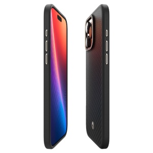 Husa pentru iPhone 16 Pro Max - Spigen Enzo Aramid MagSafe - Black / Natural - Img 5