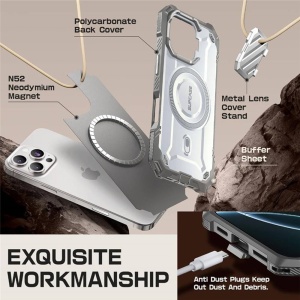 Husa pentru iPhone 16 Pro - Supcase Unicorn Beetle XT MagSafe - White - Img 2