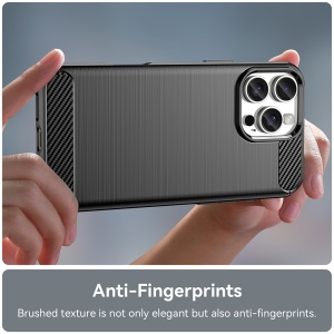 Husa pentru iPhone 16 Pro - Techsuit Carbon Silicone - Black - Img 5