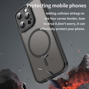 Husa pentru iPhone 16 Pro - Techsuit HaloFrost II MagSafe - Black - Img 4