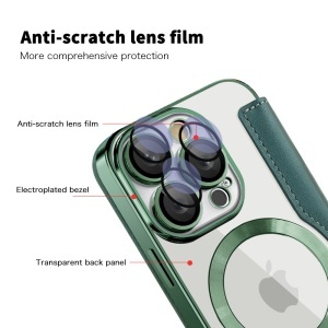 Husa pentru iPhone 16 Pro - Techsuit SmartMag Book Case - Green - Img 3