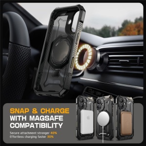 Husa pentru iPhone 16 - Supcase Unicorn Beetle Defender - Black - Img 4