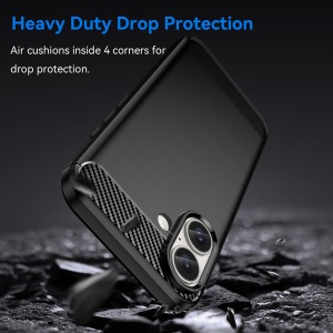 Husa pentru iPhone 16 - Techsuit Carbon Silicone - Black - Img 5