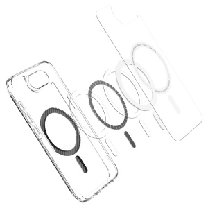 Husa pentru iPhone 16e - Spigen Ultra Hybrid MagSafe - Carbon Fiber - Img 5