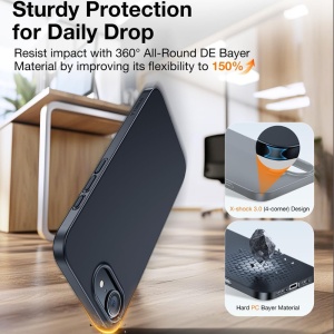 Husa pentru iPhone 16e - Torras OriginFit-Mag Series - Black - Img 3