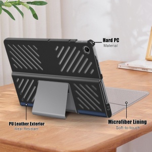 Husa pentru Lenovo Tab Plus - Techsuit FoldPro - Blue - Img 5