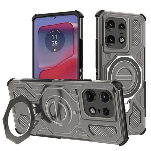 Husa pentru Motorola Edge 50 Pro - Techsuit Carbon Shield PRO - Smoke Black - Img 1