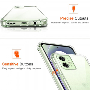 Husa pentru Motorola Moto G54 Power Edition / G64 - Techsuit Shockproof Clear Silicone - Clear - Img 7