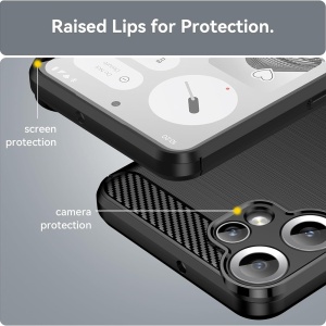 Husa pentru Nothing CMF Phone 2 Pro - Techsuit Carbon Silicone - Black - Img 4