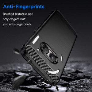 Husa pentru Nothing Phone (2a) / (2a) Plus - Techsuit Carbon Silicone - Black - Img 3