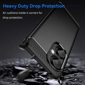 Husa pentru OnePlus Nord CE 3 Lite - Techsuit Carbon Silicone - Black - Img 5