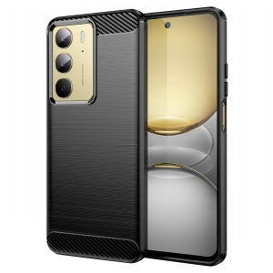 Husa pentru Realme C75 / Realme 14x - Techsuit Carbon Silicone - Black