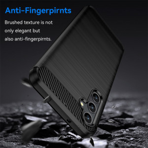 Husa pentru Samsung Galaxy A14 4G / A14 5G - Techsuit Carbon Silicone - Black - Img 4