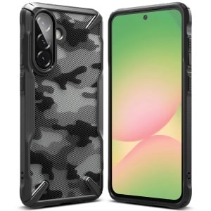 Husa pentru Samsung Galaxy A36 5G / A56 5G - Ringke Fusion X Design - Camo Black - Img 1