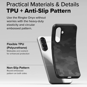 Husa pentru Samsung Galaxy A36 5G / A56 5G - Ringke Onyx Design - Camo Black - Img 5