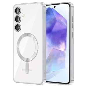 Husa pentru Samsung Galaxy A55 5G - Techsuit Luxury Crystal MagSafe - Silver - Img 1