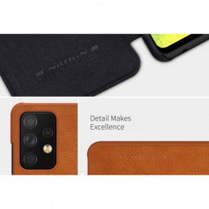 Husa pentru Samsung Galaxy A72 4G / A72 5G - Nillkin QIN Leather Case - Brown - Img 4