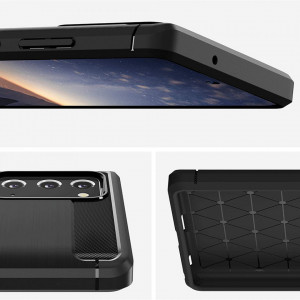 Husa pentru Samsung Galaxy Note 20 / Note 20 5G - Techsuit Carbon Silicone - Black - Img 7