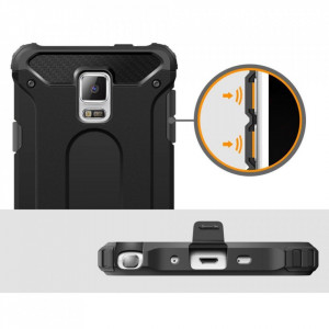 Husa pentru Samsung Galaxy Note 4 N910 - Techsuit Hybrid Armor - Black - Img 5