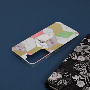 Husa pentru Samsung Galaxy S22 5G - Techsuit Marble Series - Purple Hex - Img 5