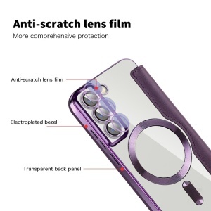 Husa pentru Samsung Galaxy S22 5G - Techsuit SmartMag Book Case - Purple - Img 3
