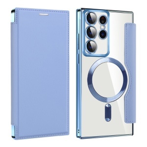 Husa pentru Samsung Galaxy S22 Ultra 5G - Techsuit SmartMag Book Case - Light Blue - Img 2